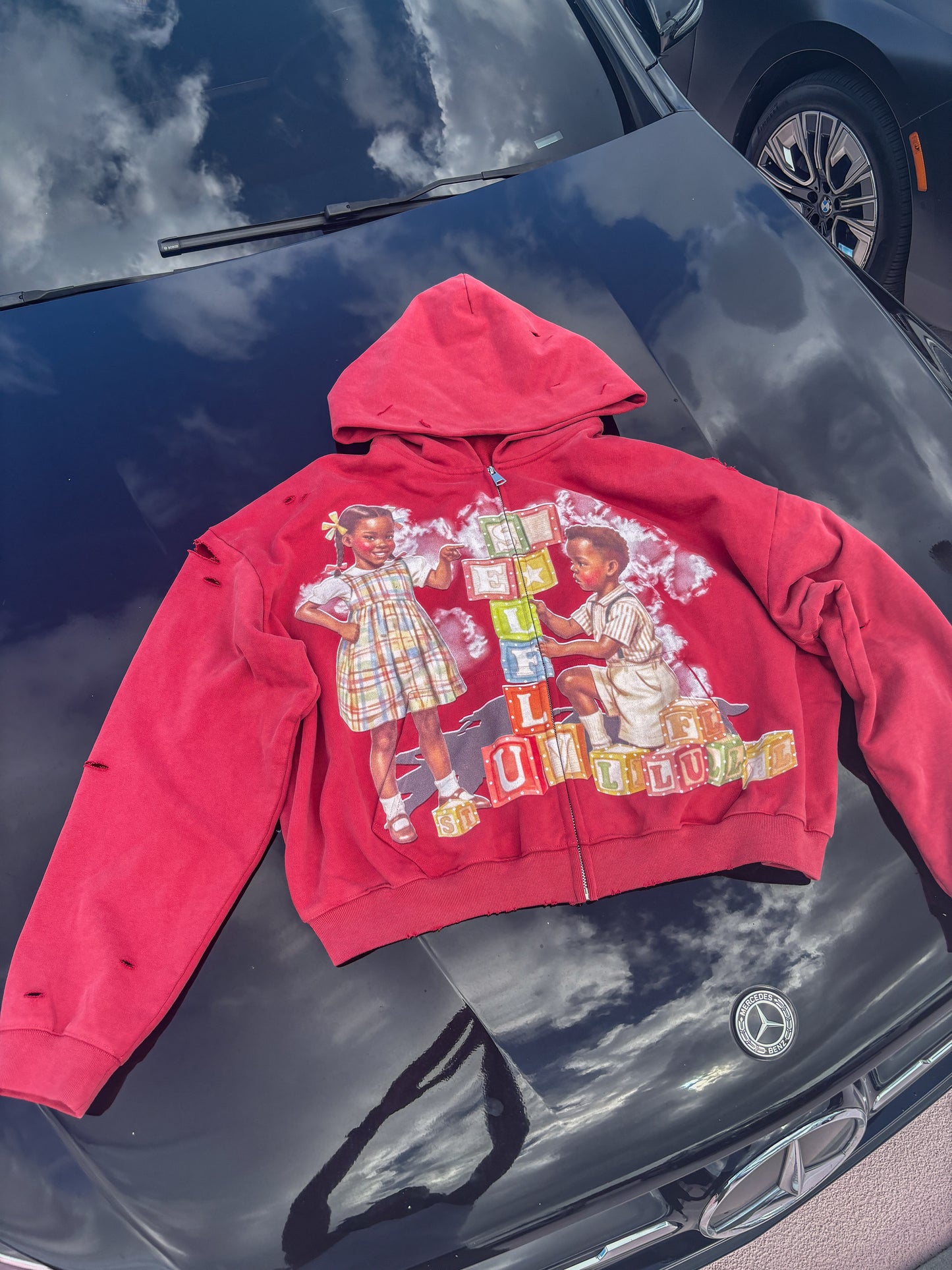Red SelfLuv Zip-Up