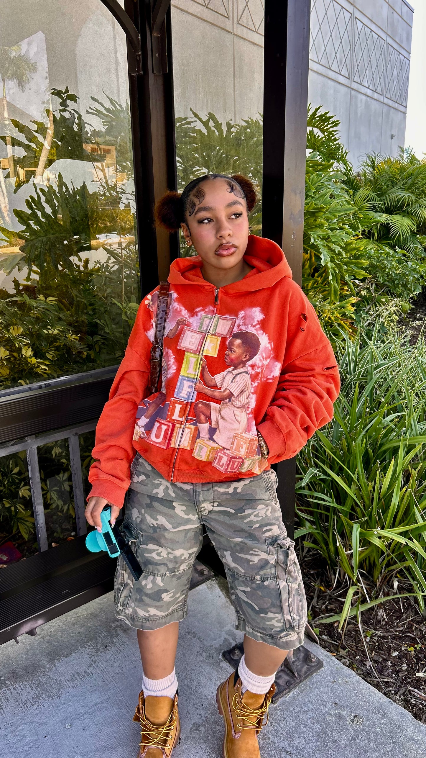 Orange SelfLuv Zip-Up